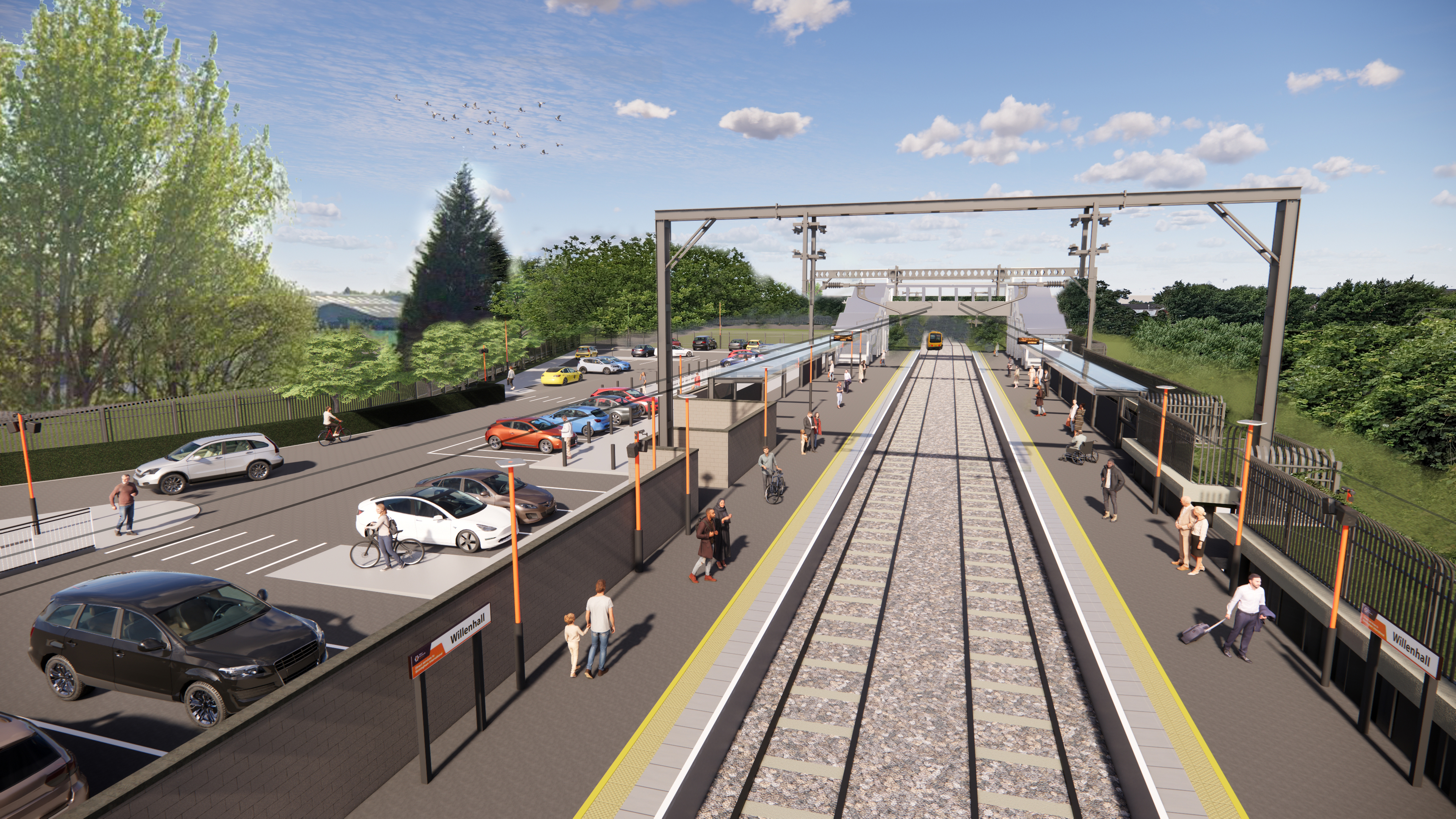 Artist impression of Willenhall station